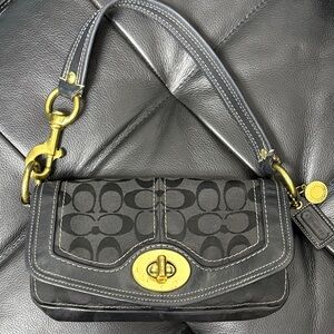 Coach Black and Gold Shoulder Bag